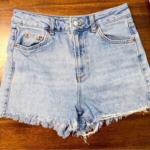 TOPSHOP Denim Distressed Women's Shorts